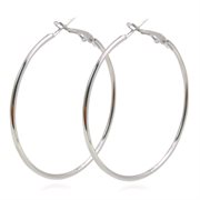 Creol - hoop. Platineret. 90 mm. 1 par